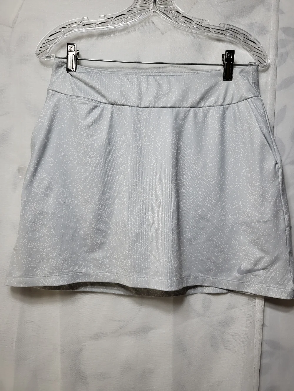 Nike White and Light Gray Athletic Skort